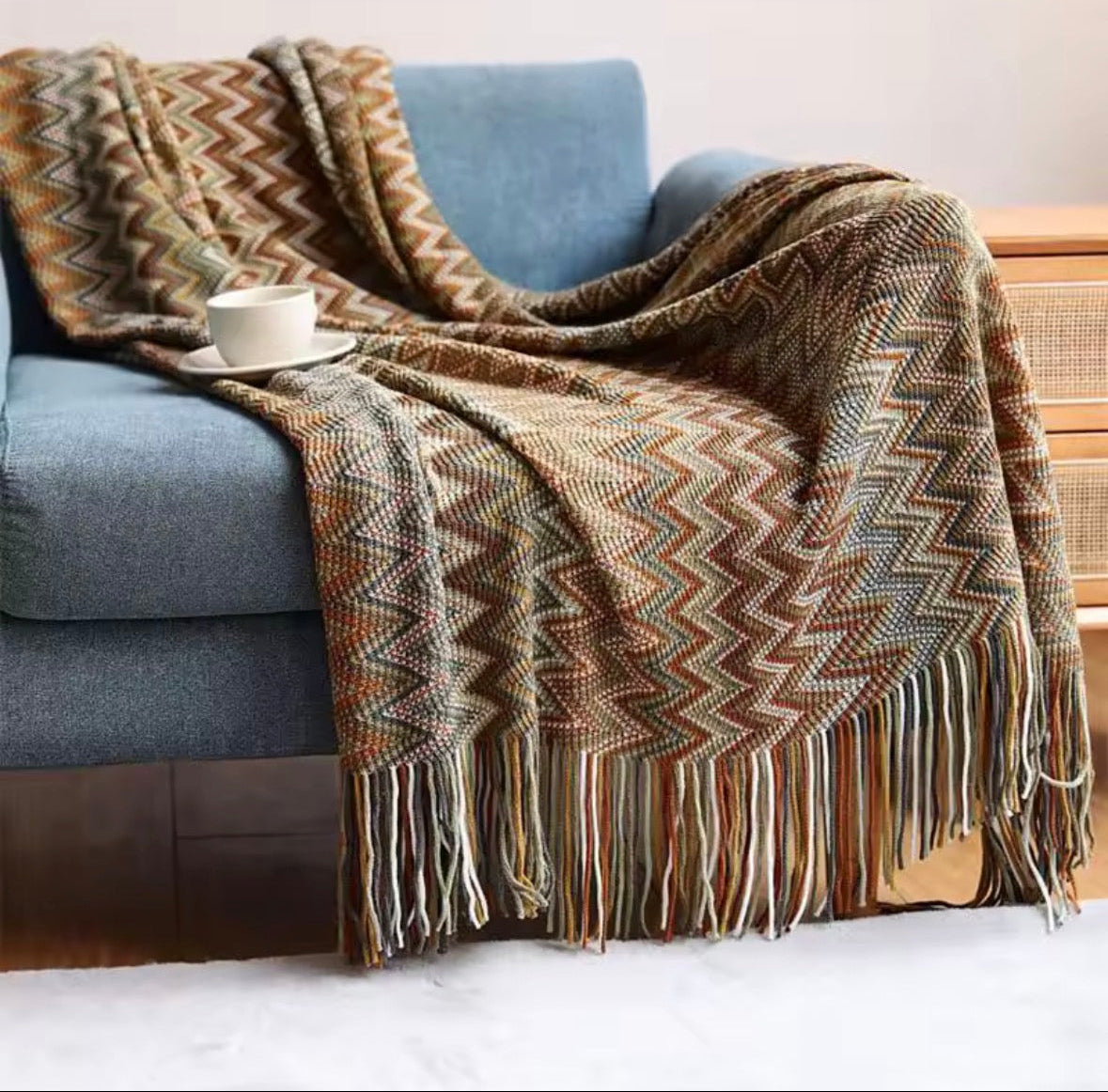 Knotted Bohemian Throw