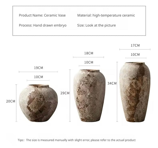 Distressed Patina Pottery Set