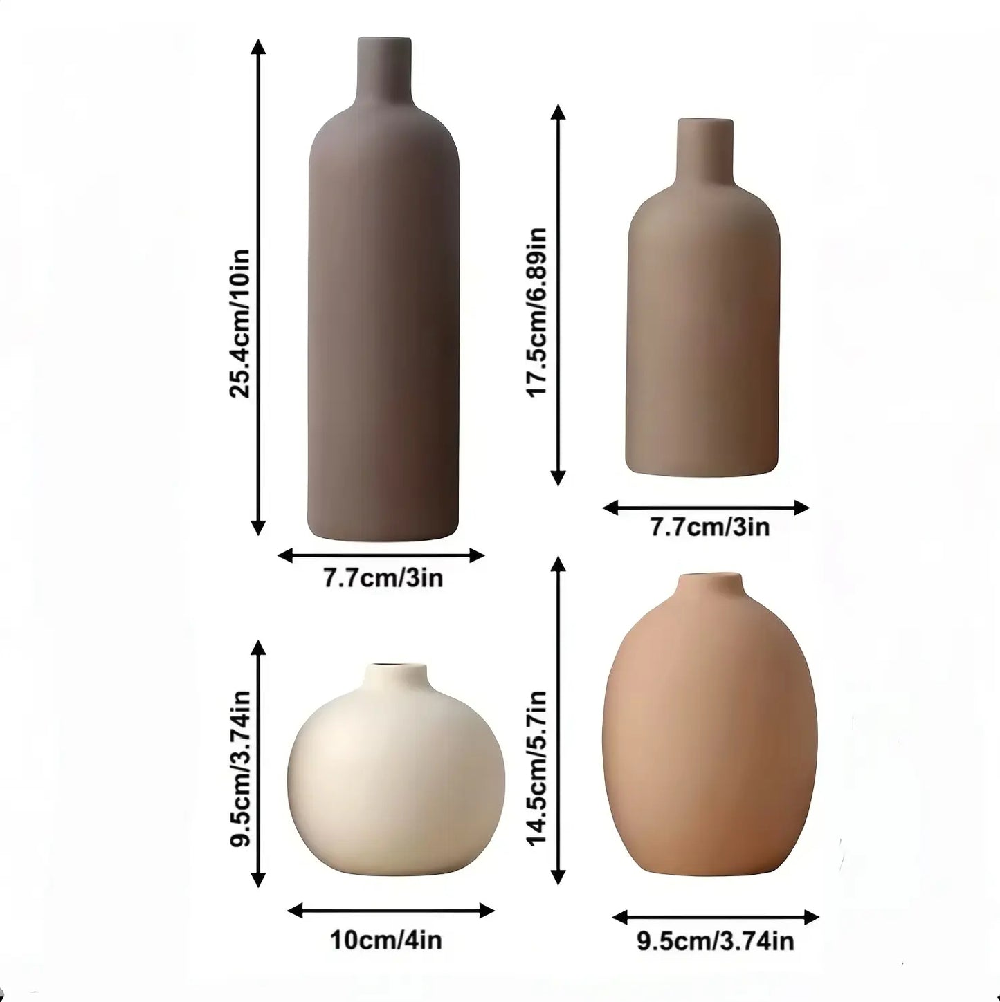 ModernMuse Neutral Ceramic Vases