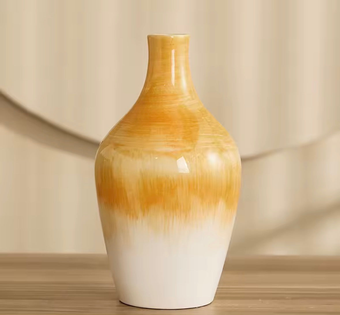 Ombre Warmth Vase Trio