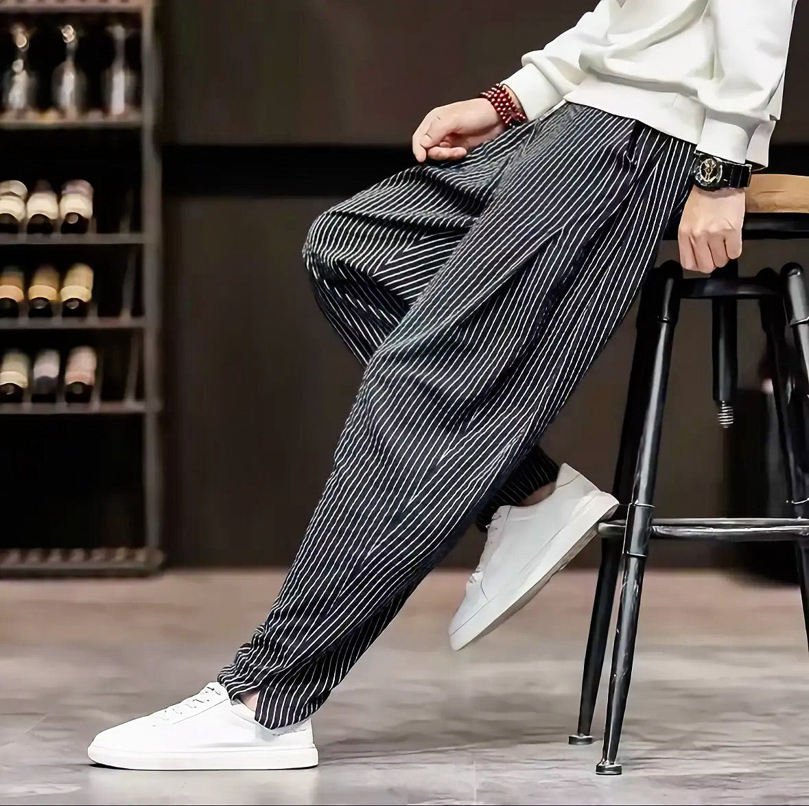 OldMoney Relaxed Stripe Trousers