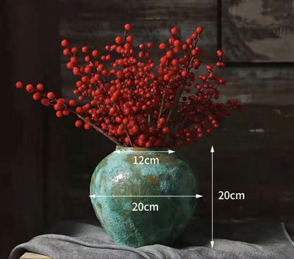 Emerald Crackle Hydro Vases Set