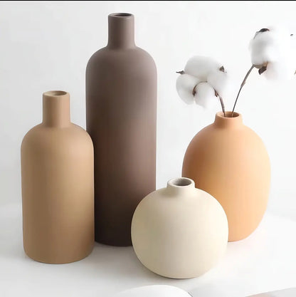 ModernMuse Neutral Ceramic Vases
