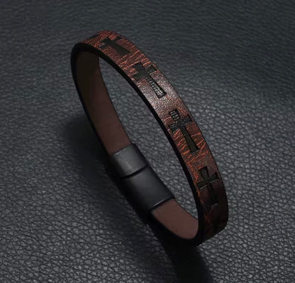 Heritage Cross Leather Band