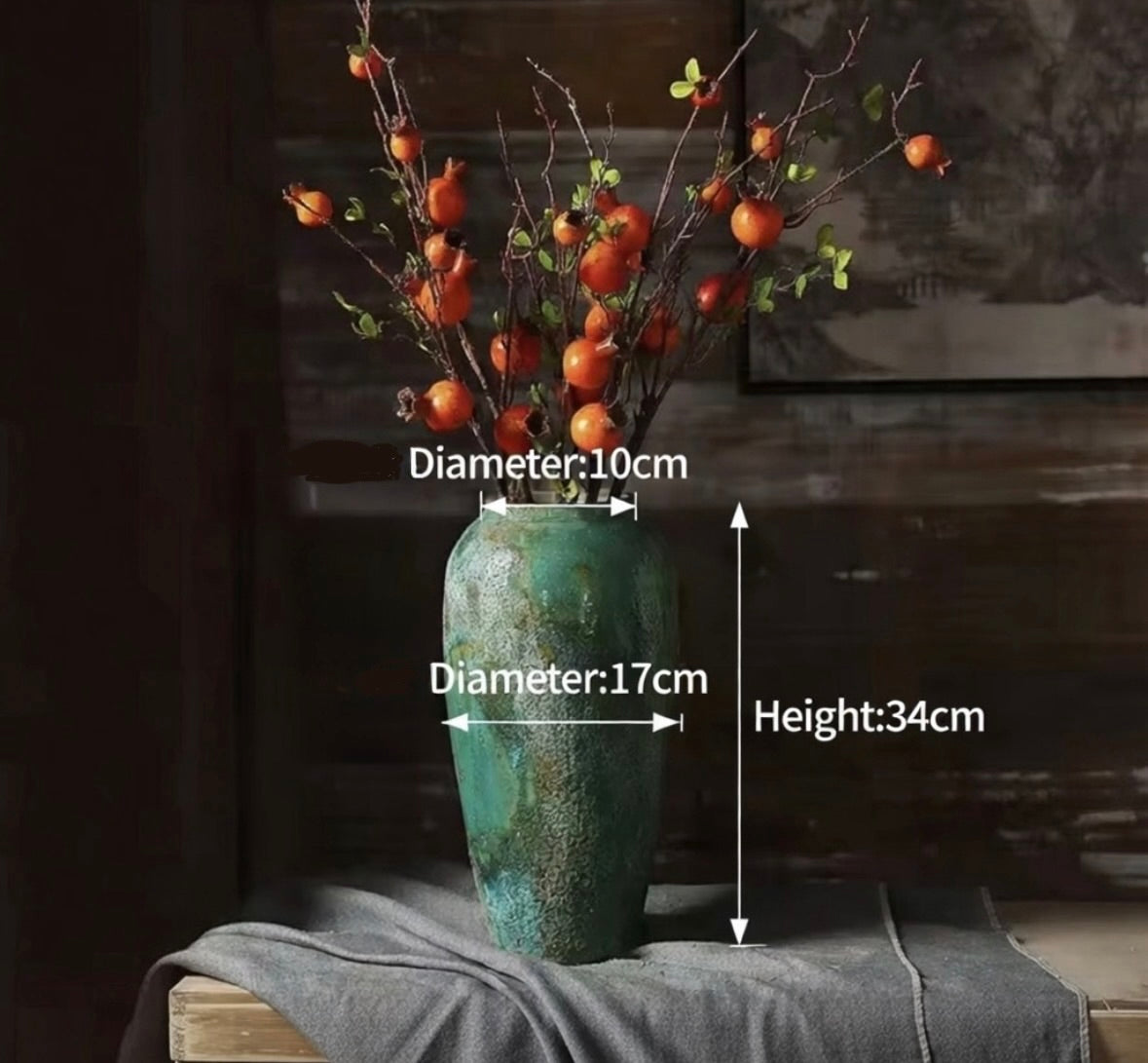 Emerald Crackle Hydro Vases Set