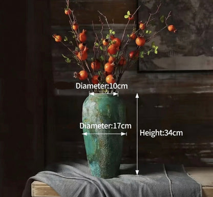 Emerald Crackle Hydro Vases Set