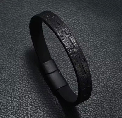 Heritage Cross Leather Band