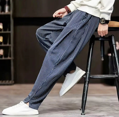 OldMoney Relaxed Stripe Trousers