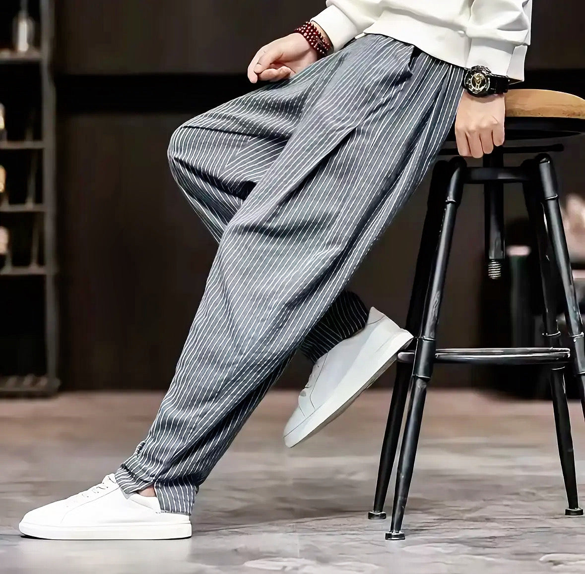 OldMoney Relaxed Stripe Trousers