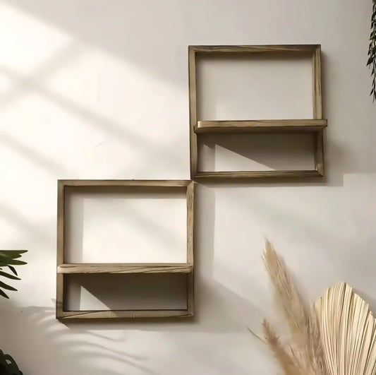 BohoFloat Wooden Shelf Set