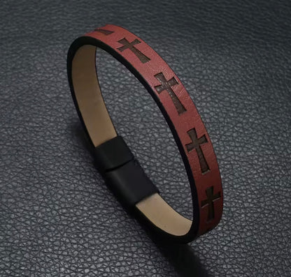 Heritage Cross Leather Band