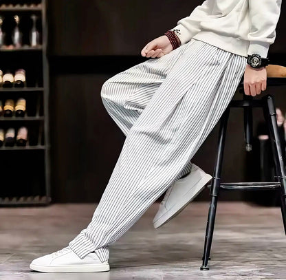 OldMoney Relaxed Stripe Trousers