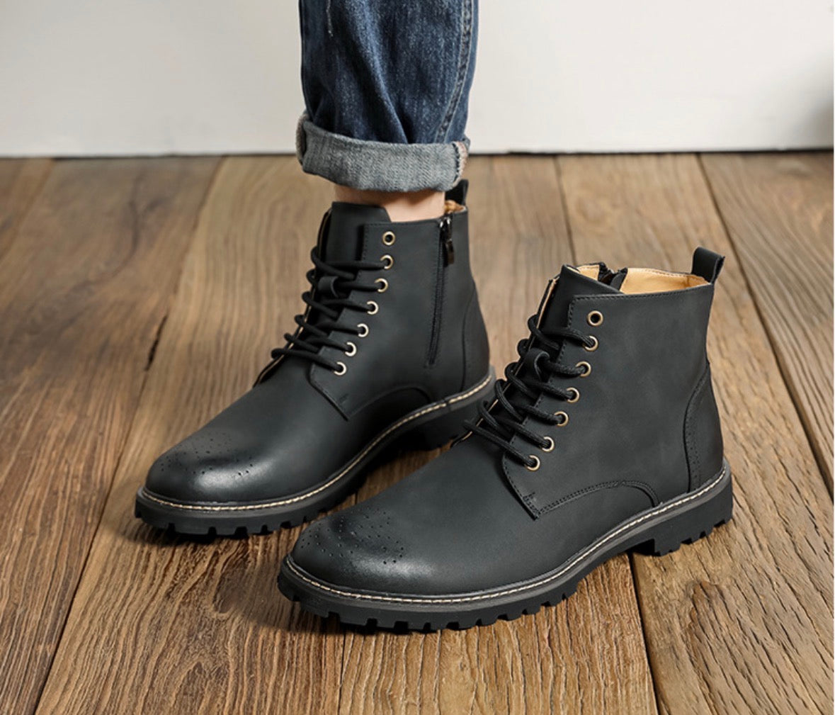 ZipStride Leather Boots