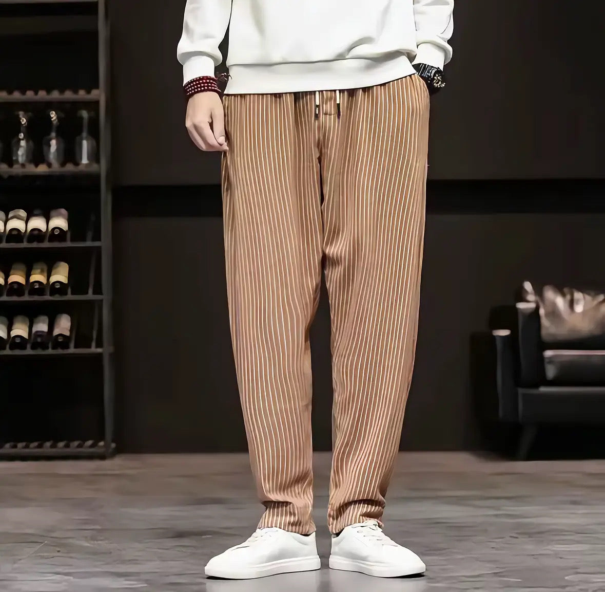OldMoney Relaxed Stripe Trousers