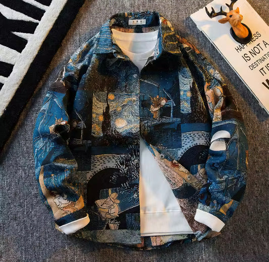 Vintage Canvas Art Jacket