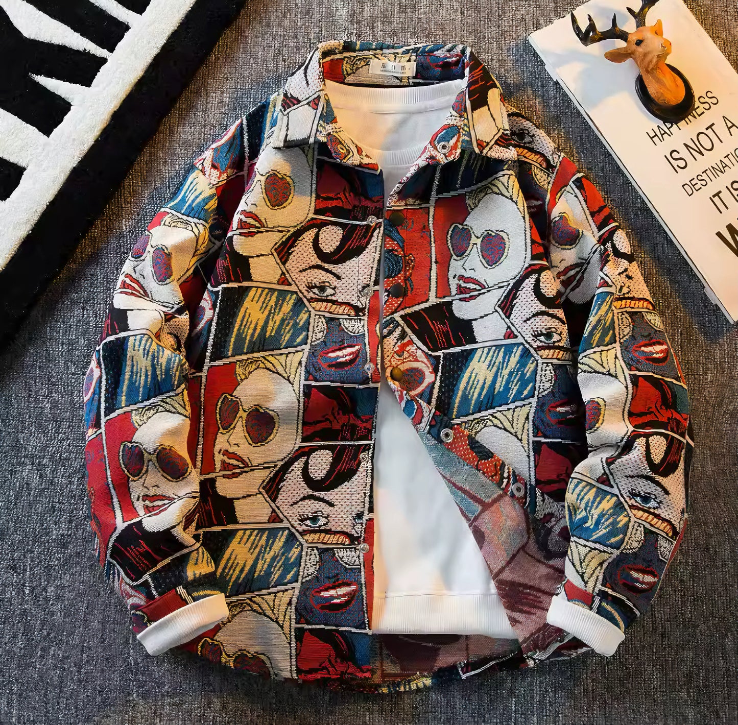 Vintage Canvas Art Jacket